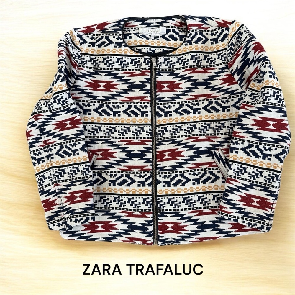 ❤️Zara Trafaluc Geometric Pattern Jacket